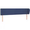 vidaXL Tête de lit avec oreilles Bleu 163x23x78/88 cm Tissu