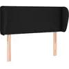 vidaXL Tête de lit avec oreilles Noir 93x23x78/88 cm Tissu