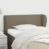 vidaXL Tête de lit avec oreilles Taupe 93x23x78/88 cm Tissu