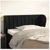 vidaXL Tête de lit avec oreilles Noir 103x23x78/88 cm Velours
