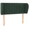 vidaXL Tête de lit avec oreilles Vert foncé 103x23x78/88 cm Velours