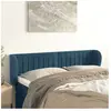 vidaXL Tête de lit avec oreilles Bleu foncé 147x23x78/88 cm Velours