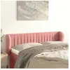 vidaXL Tête de lit avec oreilles Rose 147x23x78/88 cm Velours