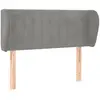 vidaXL Tête de lit avec oreilles Gris clair 93x23x78/88 cm Velours