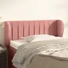 vidaXL Tête de lit avec oreilles Rose 93x23x78/88 cm Velours