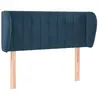 vidaXL Tête de lit avec oreilles Bleu foncé 83x23x78/88 cm Velours
