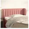 vidaXL Tête de lit avec oreilles Rose 83x23x78/88 cm Velours
