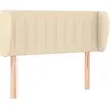 vidaXL Tête de lit avec oreilles Crème 93x23x78/88 cm Tissu