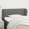 vidaXL Tête de lit avec oreilles Gris foncé 103x23x78/88 cm Tissu