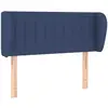 vidaXL Tête de lit avec oreilles Bleu 83x23x78/88 cm Tissu