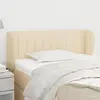vidaXL Tête de lit avec oreilles Crème 103x23x78/88 cm Tissu