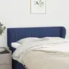 vidaXL Tête de lit avec oreilles Bleu 147x23x78/88 cm Tissu