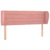 vidaXL Tête de lit avec oreilles Rose 147x23x78/88 cm Velours