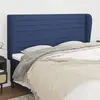 vidaXL Tête de lit avec oreilles Bleu 183x23x118/128 cm Tissu
