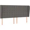 vidaXL Tête de lit avec oreilles Gris 203x23x118/128 cm Similicuir