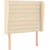 vidaXL Tête de lit avec oreilles Crème 83x23x118/128 cm Tissu