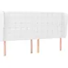vidaXL Tête de lit avec oreilles Blanc 183x23x118/128 cm Similicuir