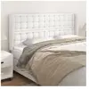 vidaXL Tête de lit avec oreilles Blanc 203x23x118/128 cm Similicuir