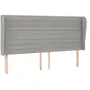vidaXL Tête de lit avec oreilles Gris clair 183x23x118/128 cm Tissu