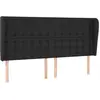 vidaXL Tête de lit avec oreilles Noir 163x23x118/128 cm Similicuir