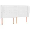 vidaXL Tête de lit avec oreilles Blanc 163x23x118/128 cm Similicuir