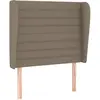vidaXL Tête de lit avec oreilles Taupe 103x23x118/128 cm Tissu