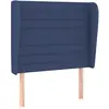vidaXL Tête de lit avec oreilles Bleu 103x23x118/128 cm Tissu