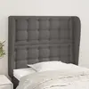 vidaXL Tête de lit avec oreilles Gris 93x23x118/128 cm Similicuir