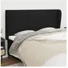 vidaXL Tête de lit avec oreilles Noir 183x23x118/128 cm Tissu