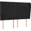 vidaXL Tête de lit avec oreilles Noir 147x23x118/128 cm Velours
