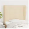vidaXL Tête de lit avec oreilles Crème 103x23x118/128 cm Tissu