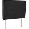 vidaXL Tête de lit avec oreilles Noir 83x23x118/128 cm Velours