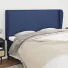 vidaXL Tête de lit avec oreilles Bleu 203x23x118/128 cm Tissu