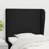 vidaXL Tête de lit avec oreilles Noir 103x23x118/128 cm Tissu