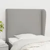 vidaXL Tête de lit avec oreilles Gris clair 103x23x118/128 cm Tissu