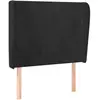 vidaXL Tête de lit avec oreilles Noir 83x23x118/128 cm Velours