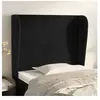 vidaXL Tête de lit avec oreilles Noir 93x23x118/128 cm Velours