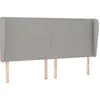 vidaXL Tête de lit avec oreilles Gris clair 163x23x118/128 cm Tissu