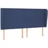 vidaXL Tête de lit avec oreilles Bleu 163x23x118/128 cm Tissu