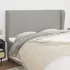 vidaXL Tête de lit avec oreilles Gris clair 183x23x118/128 cm Tissu