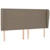 vidaXL Tête de lit avec oreilles Taupe 163x23x118/128 cm Tissu
