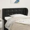 vidaXL Tête de lit avec oreilles Noir 103x23x78/88 cm Similicuir