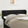 vidaXL Tête de lit avec oreilles Noir 147x23x78/88 cm Similicuir