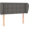 vidaXL Tête de lit avec oreilles Gris 83x23x78/88 cm Similicuir