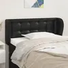 vidaXL Tête de lit avec oreilles Noir 83x23x78/88 cm Similicuir
