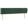 vidaXL Tête de lit avec oreilles Vert foncé 163x23x78/88 cm Velours