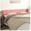 vidaXL Tête de lit avec oreilles Rose 163x23x78/88 cm Velours
