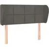 vidaXL Tête de lit avec oreilles Gris foncé 83x23x78/88 cm Velours