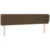 vidaXL Tête de lit avec oreilles Marron foncé 183x23x78/88 cm Tissu