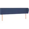 vidaXL Tête de lit avec oreilles Bleu 163x23x78/88 cm Tissu